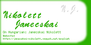 nikolett janecskai business card